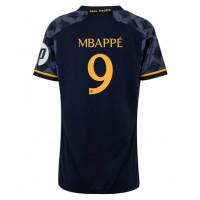 Camisa de Futebol Real Madrid Kylian Mbappe #9 Equipamento Secundário Mulheres 2023-24 Manga Curta